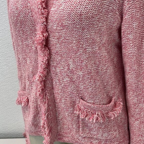 J.McLaughlin Women’s Simone Cardigan Jacket Size M Pink — Hook & Eye Closure - Picture 4 of 8